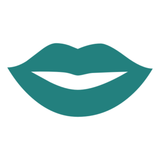 Kiss Lips Decal (Turquoise)